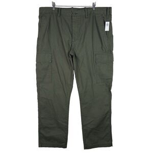 Old Navy Cargo Pants Mens Army Green 42x32 Wide Leg Military Hiking Skate NWT